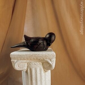 Wood Carved Bird Tea Light Holder‎